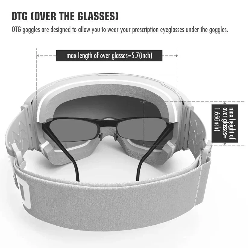 Ski Goggles with Magnetic Interchangeable Lens, Anti-Fog and UV400 Snow Goggles - Image 8