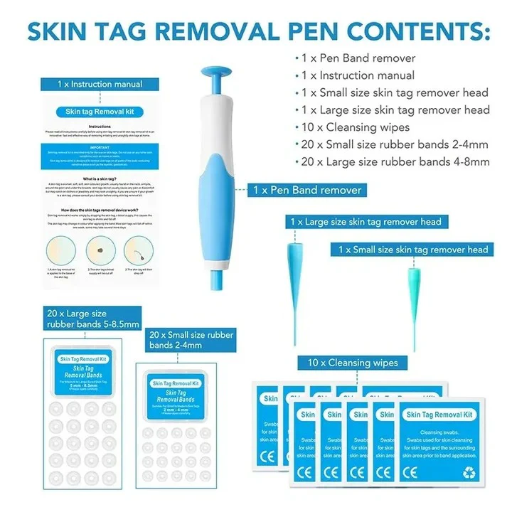 Skin Tag Removal Kit with Silicone Bands & Pen Band Tool - Image 5