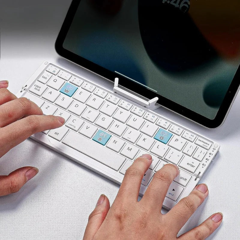 Slim Foldable Wireless Keyboard and Magnetic Stand for Tablets - Image 8