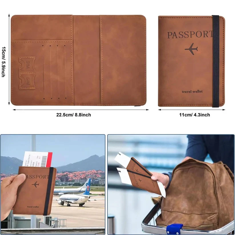 Unisex Slim Travel Passport Wallet with Card Slots - Image 10