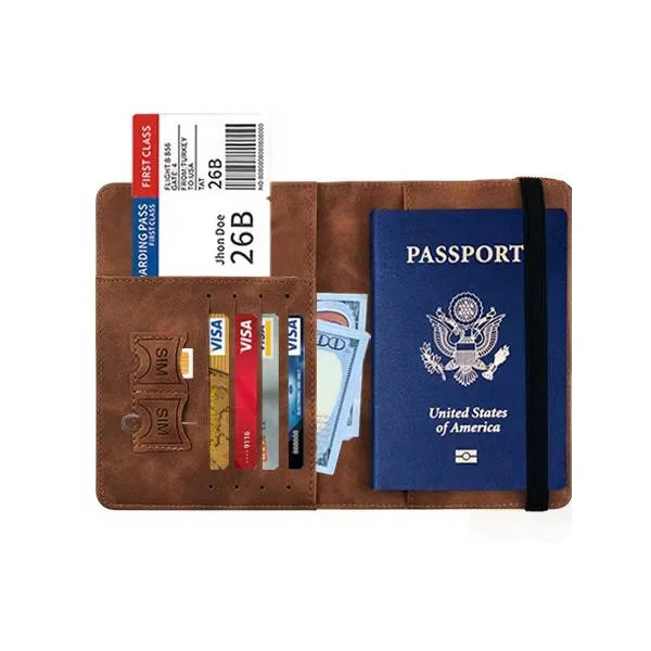 Unisex Slim Travel Passport Wallet with Card Slots - Image 8