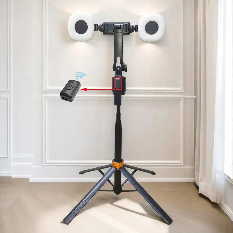 Smart Auto Tracking Phone Holder Tripod with Dual Fill Lights for Live Streaming and Vlogging - Image 4
