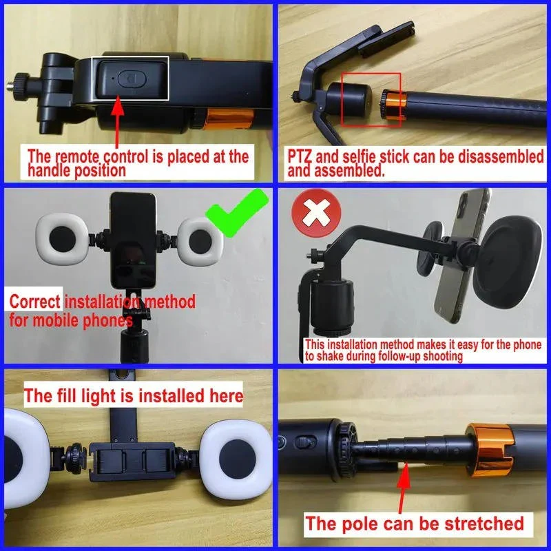 Smart Auto Tracking Phone Holder Tripod with Dual Fill Lights for Live Streaming and Vlogging - Image 5