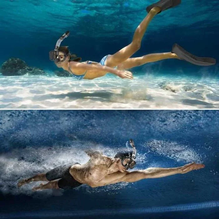 Snorkeling Mask with Dry Top Tube and Adjustable Strap Design - Image 9