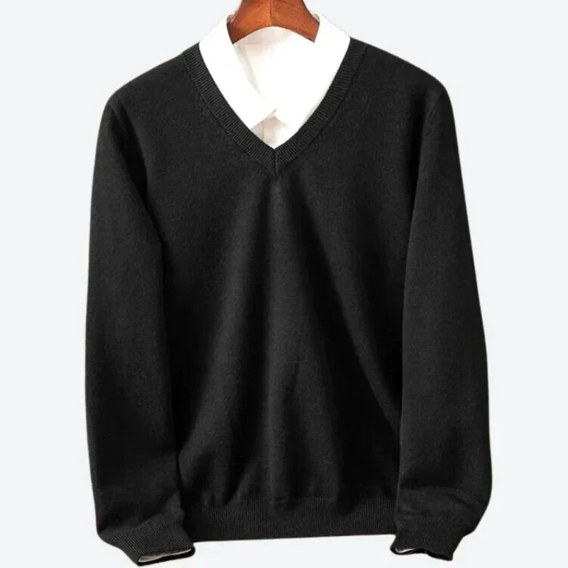 Men's Soft Cashmere Sweater with Crew Neck Pullover - Image 2