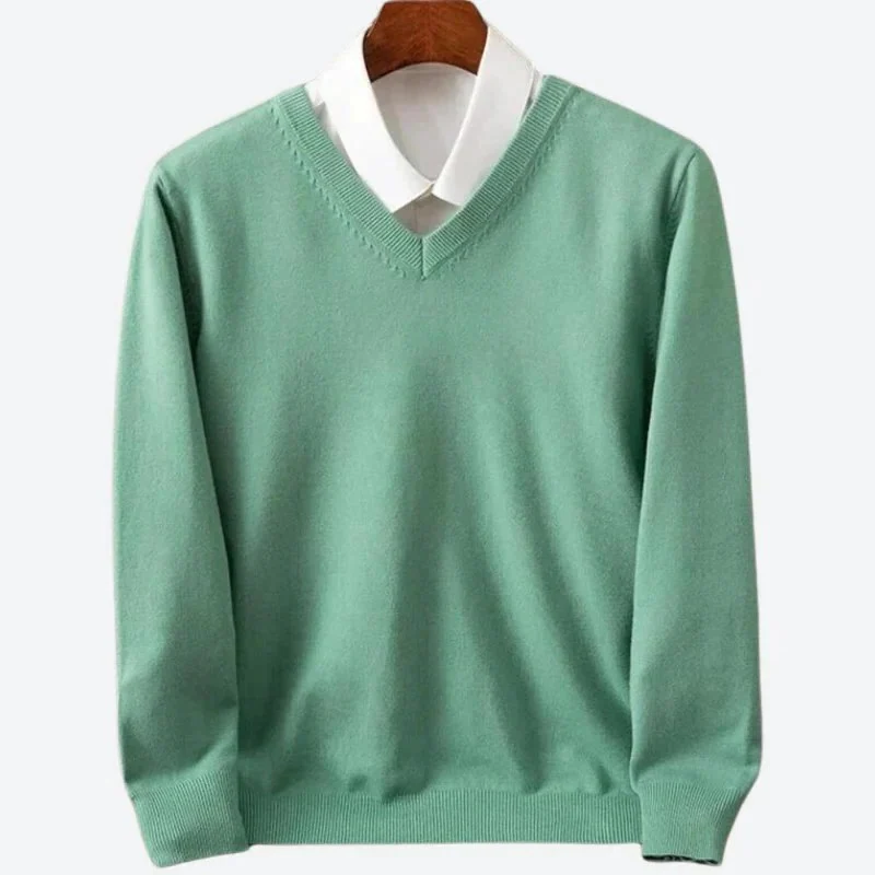 Men's Soft Cashmere Sweater with Crew Neck Pullover - Image 3