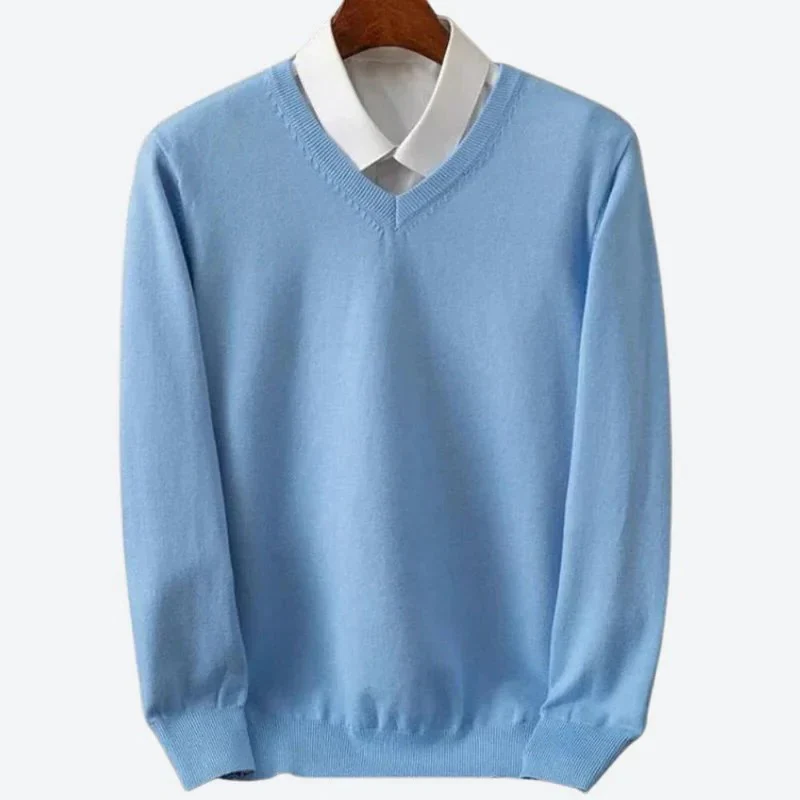 Men's Soft Cashmere Sweater with Crew Neck Pullover - Image 4