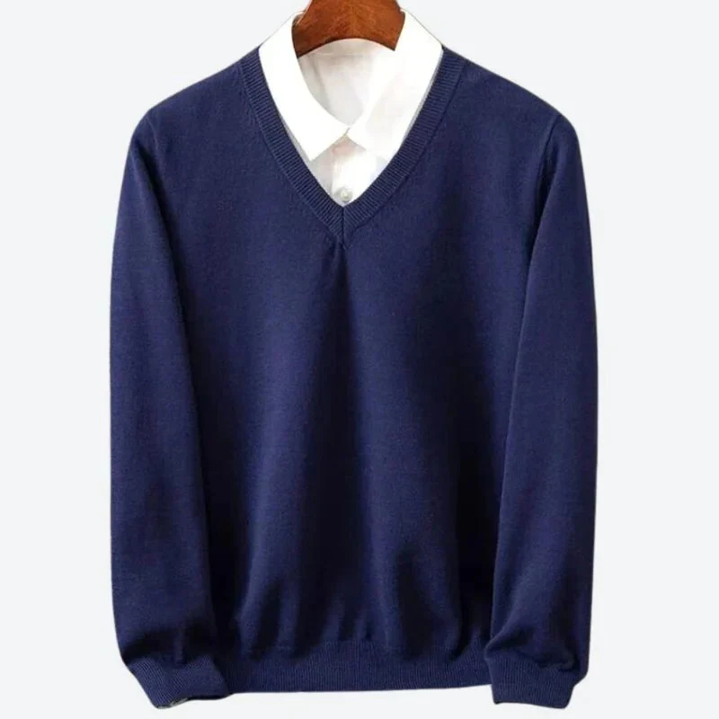 Men's Soft Cashmere Sweater with Crew Neck Pullover - Image 5