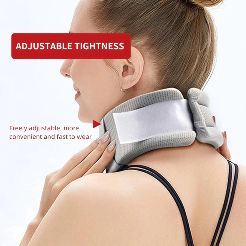Travel Neck Support Brace with Breathable Fabric and Velcro Fit - Image 5