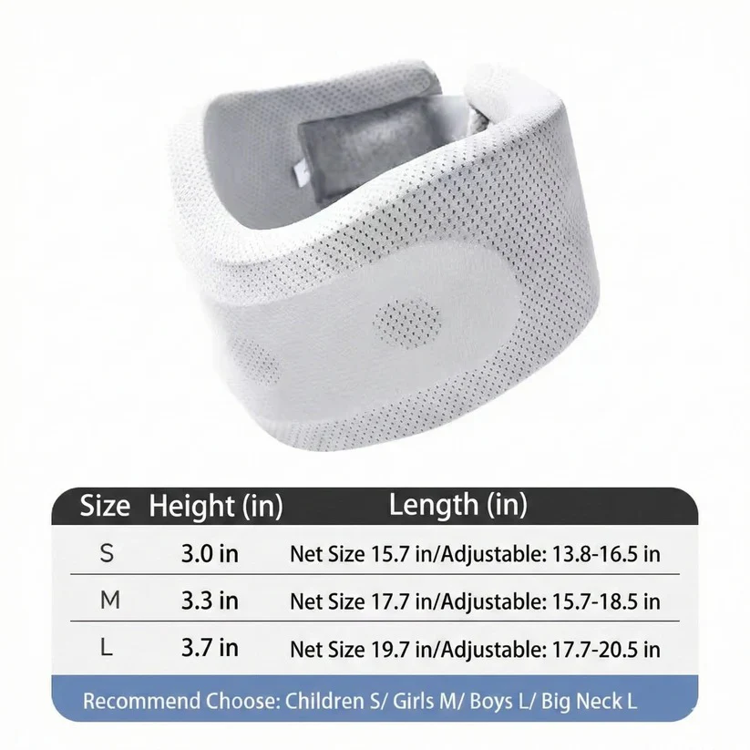 Travel Neck Support Brace with Breathable Fabric and Velcro Fit - Image 8