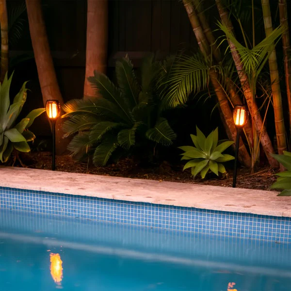 Solar Flame Torch Lights, Set of 2 - Image 3