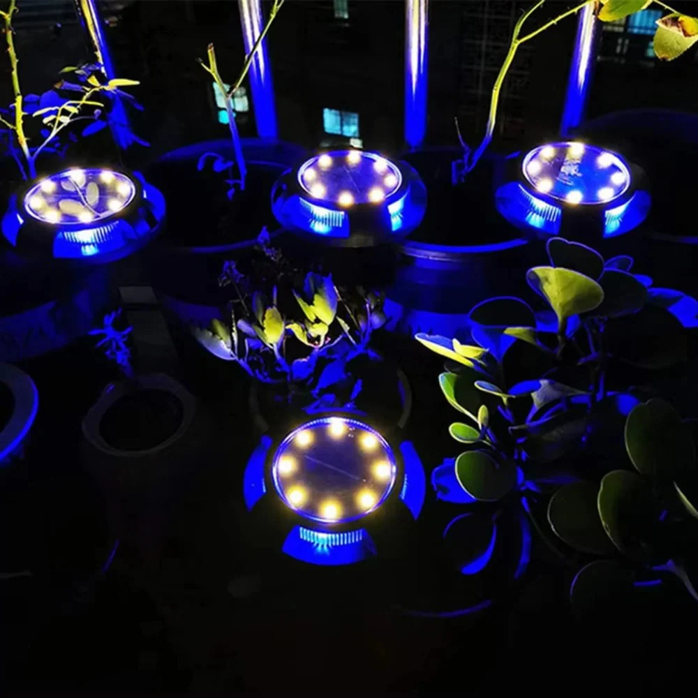 Outdoor Solar LED Ground Lights with Disk Style Design - Image 7