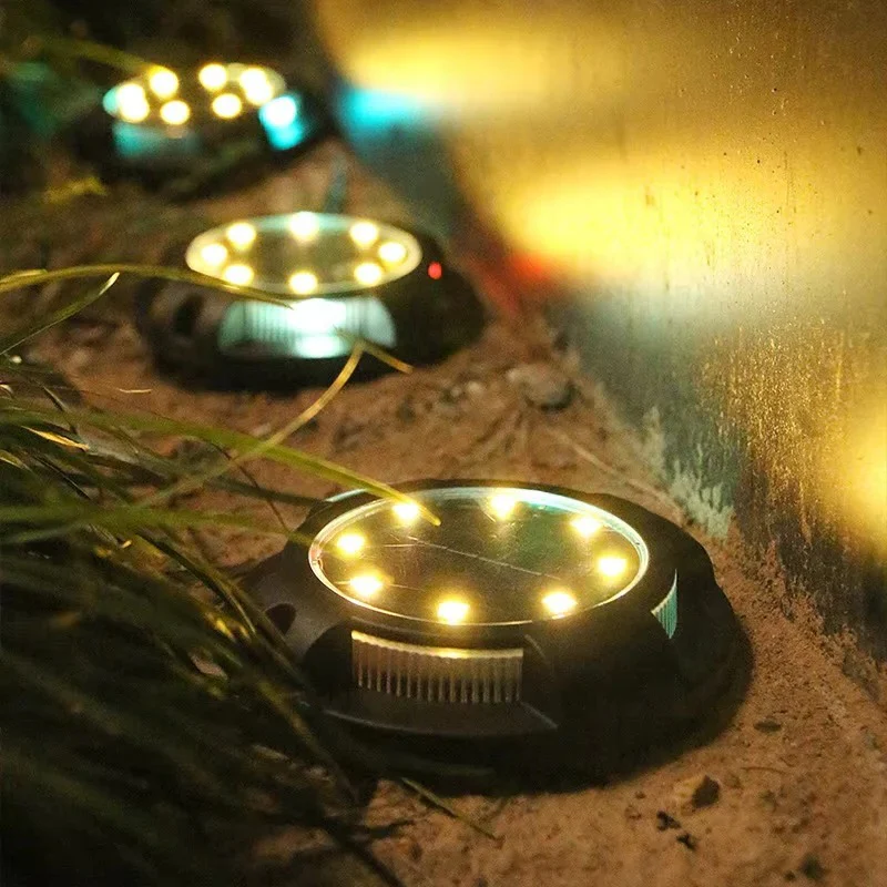 Outdoor Solar LED Ground Lights with Disk Style Design - Image 8