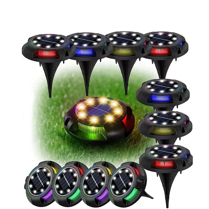 Outdoor Solar LED Ground Lights with Disk Style Design - Image 9