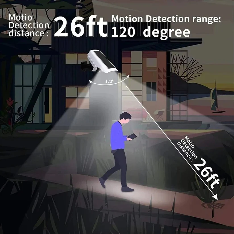Solar Outdoor Floodlight with 77 LED Motion Sensor and 3 Lighting Modes - Image 3