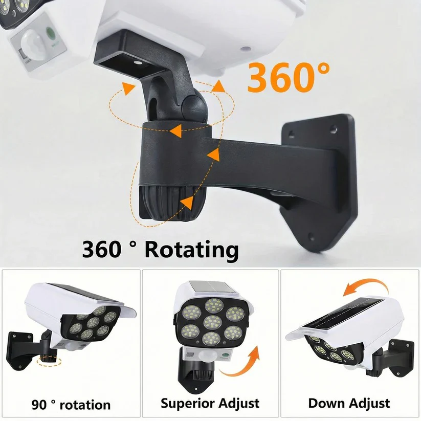 Solar Outdoor Floodlight with 77 LED Motion Sensor and 3 Lighting Modes - Image 8