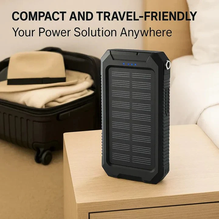 Solar Power Bank Charger with Waterproof Design - Image 3
