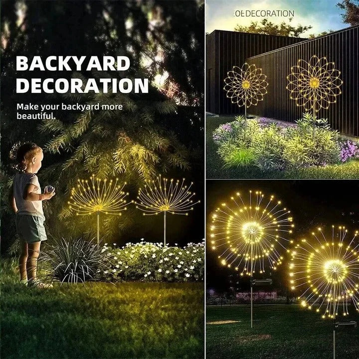 Firework Style Solar Garden Lights with Bendable Wire LED Strands - Image 4