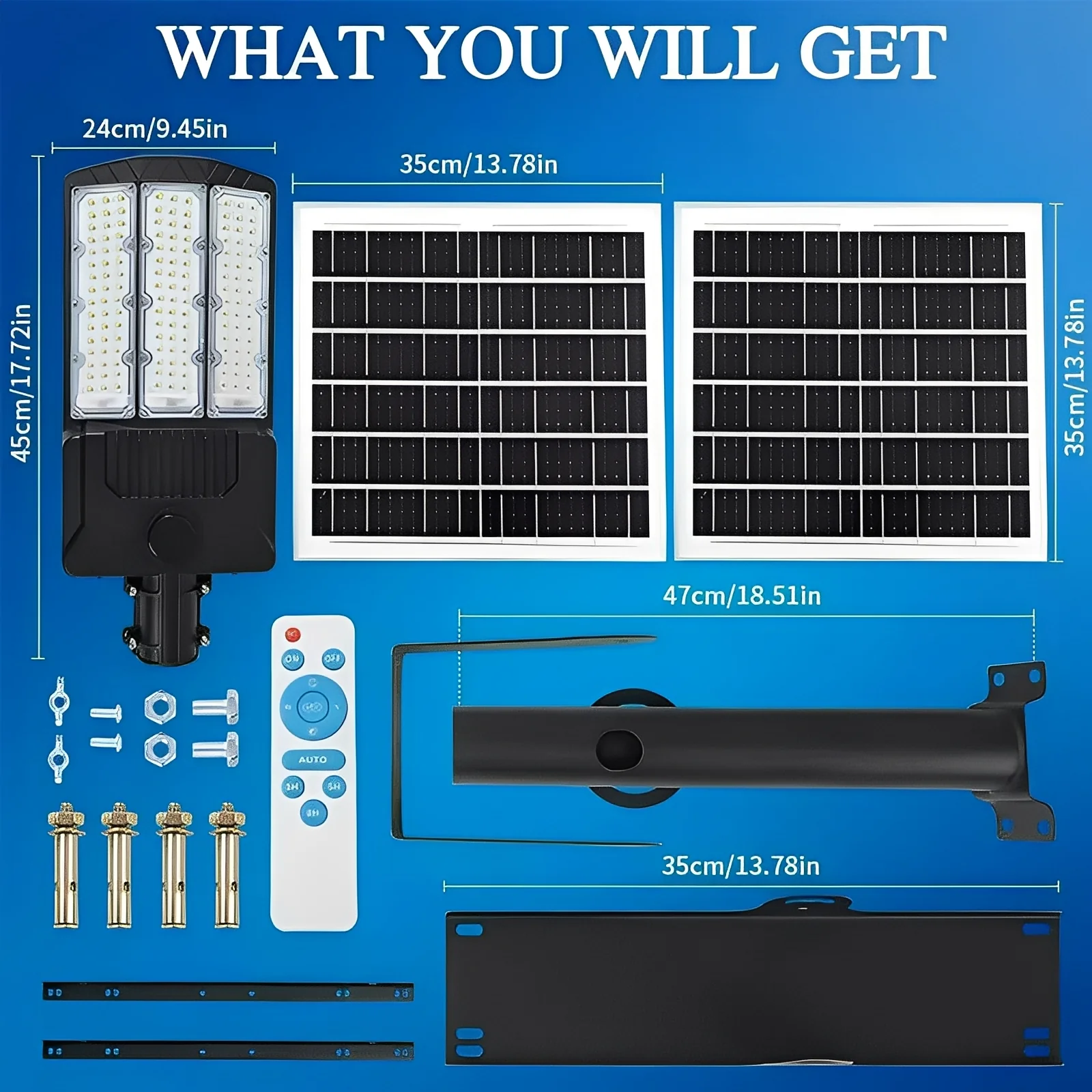 Solar Powered LED Flood Light with Motion Sensor and Dual Panel - Image 2