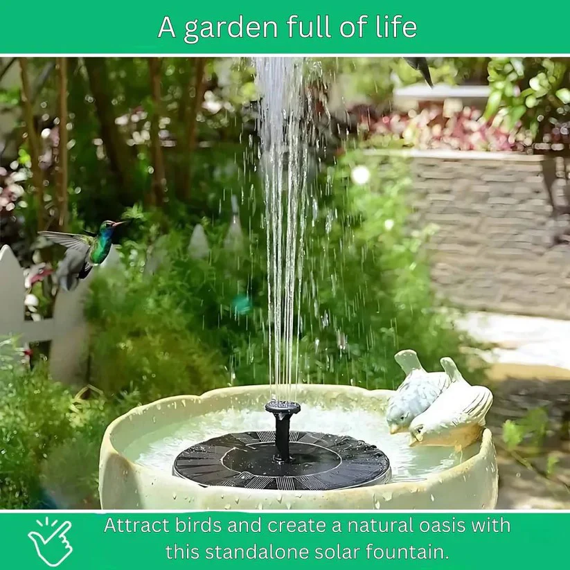 Solar Powered Mini Water Fountain for Garden and Outdoor Decoration - Image 4
