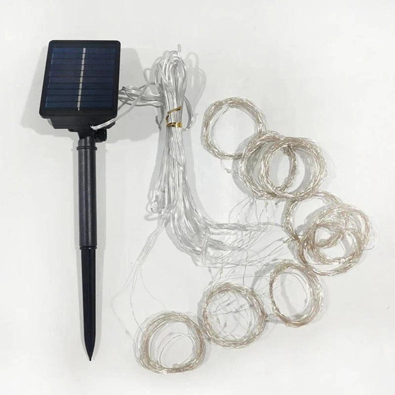 Solar Powered Outdoor Curtain Fairy String Lights for Garden and Patio - Image 12