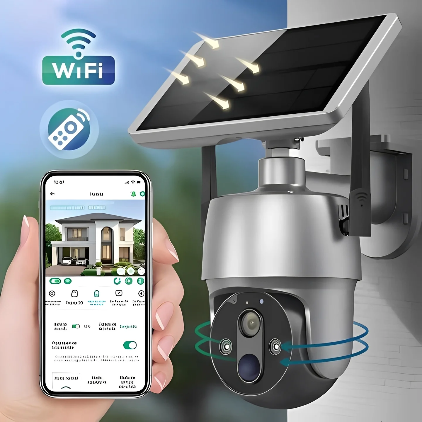 Solar Powered Security Camera for Outdoor Surveillance Monitoring - Image 2