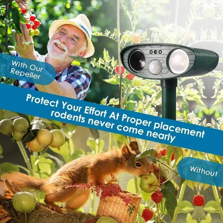 Solar Powered Ultrasonic Chipmunk Repeller for Outdoor Use - Image 6