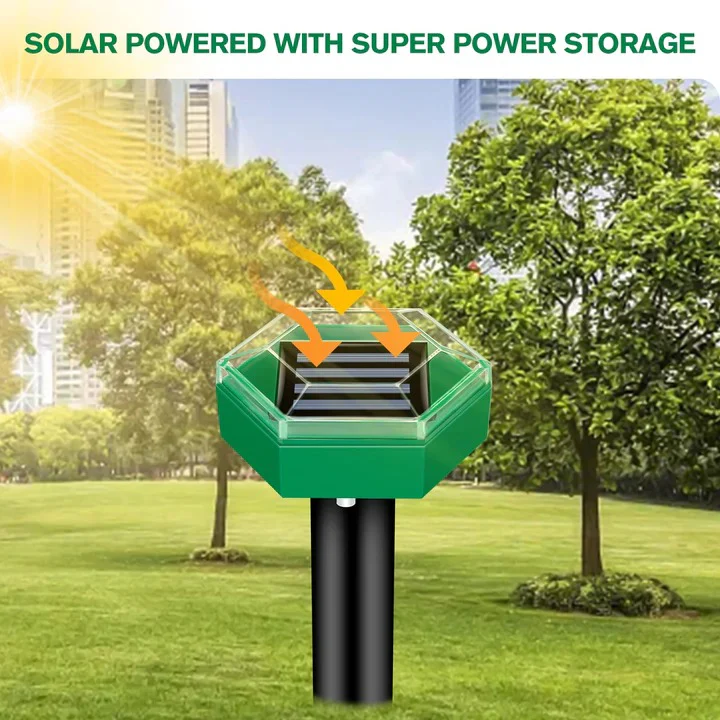 Solar Powered Ultrasonic Mole Repeller, Set of 4 - Image 4