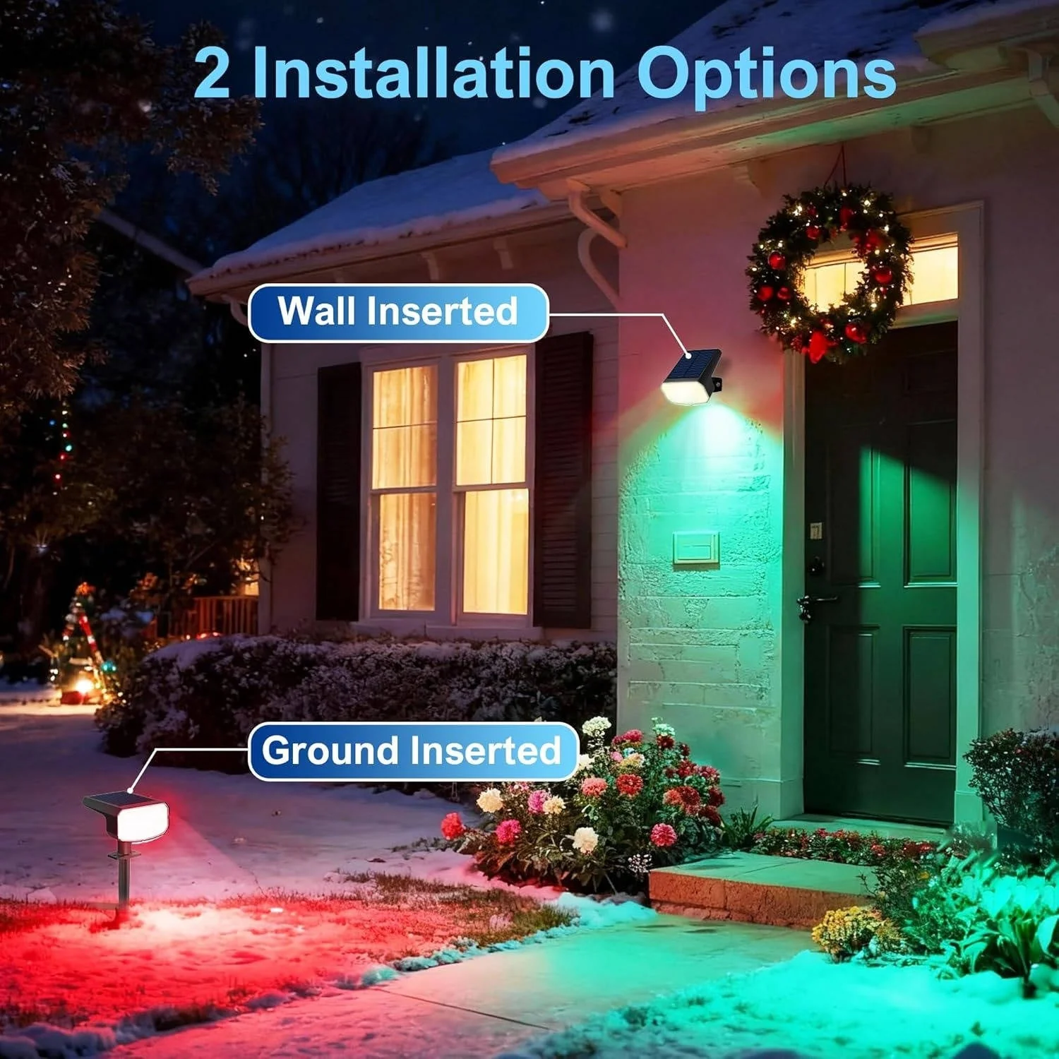 Solar Spotlight with Dual Brightness Modes and Auto Sensor, 4 Pack - Image 7