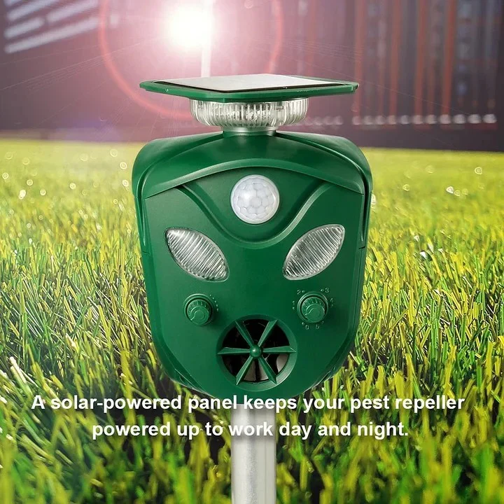 Solar Ultrasonic Animal Repeller with 360 Degree Coverage - Image 3