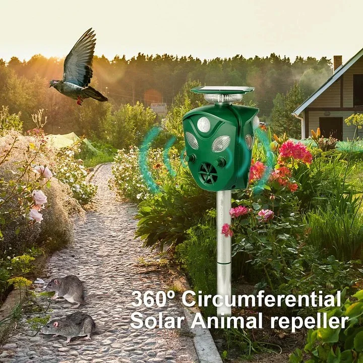 Solar Ultrasonic Animal Repeller with 360 Degree Coverage - Image 6