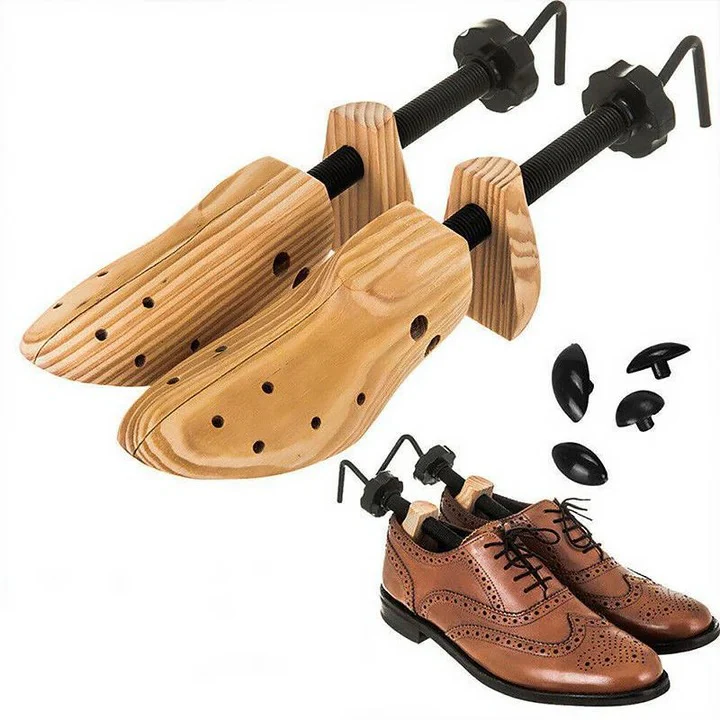Wood Shoe Trees with Adjustable Fit for Shoe Shape Support - Image 4