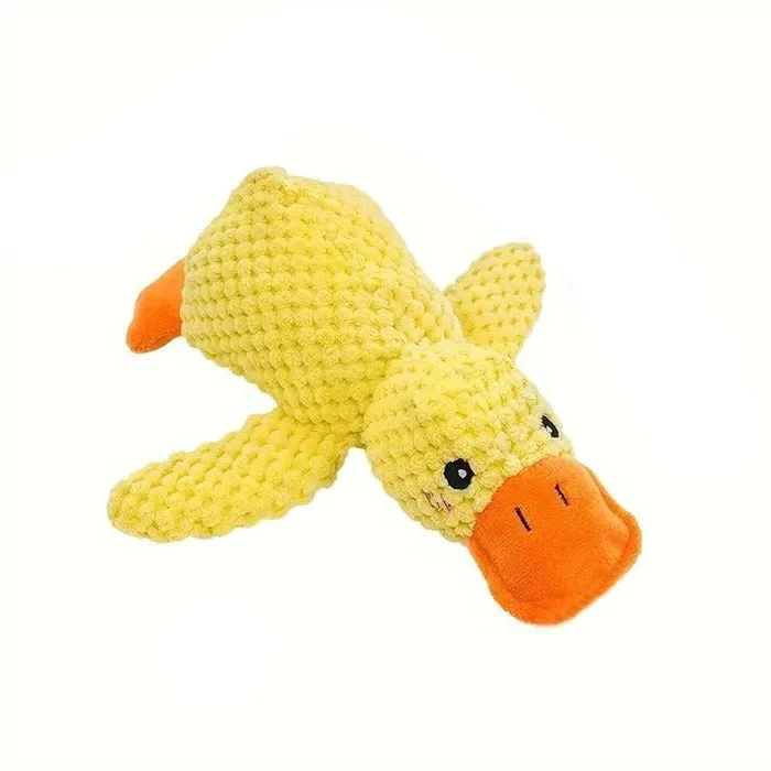 Duck Shaped Squeaky Dog Toy with Reinforced Stitching - Image 2