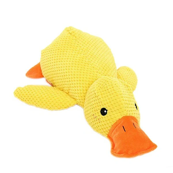 Duck Shaped Squeaky Dog Toy with Reinforced Stitching - Image 4