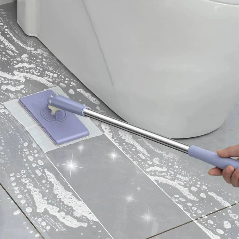Spin Head Flat Floor Mop with 360 Degree Swivel Cleaning Base - Image 4
