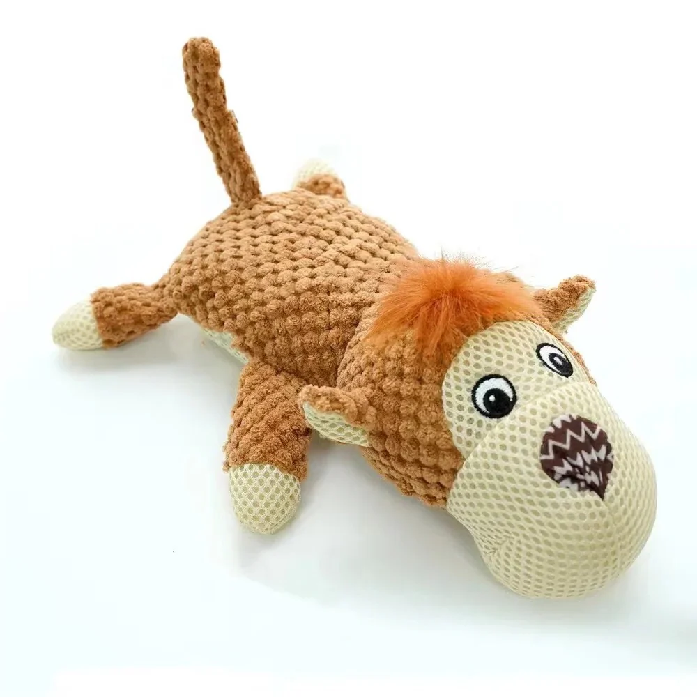 Plush Dog Toy with Built In Squeaker for Indoor Play and Fetch - Image 4