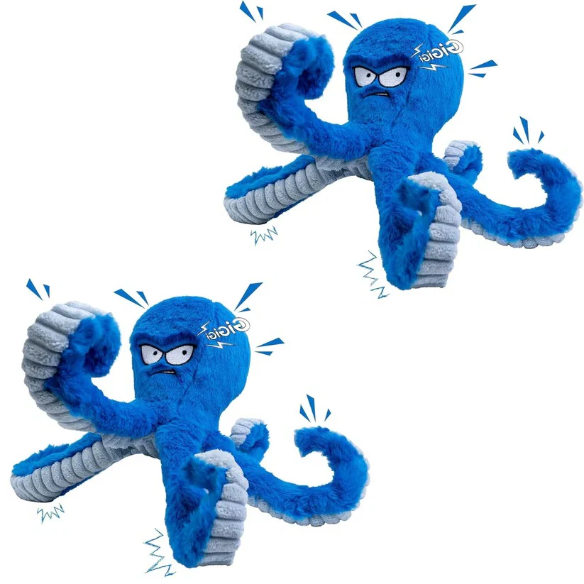 Squeaky Plush Dog Toy with Crinkle and Chew Features - Image 12