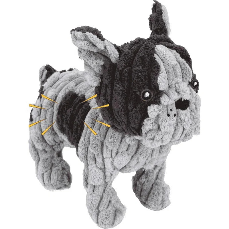 Squeaky Plush Dog Toy with Crinkle and Chew Features - Image 2