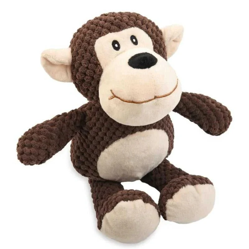 Squeaky Plush Dog Toy with Crinkle and Chew Features - Image 5