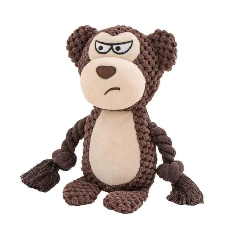 Squeaky Plush Dog Toy with Crinkle and Chew Features - Image 9