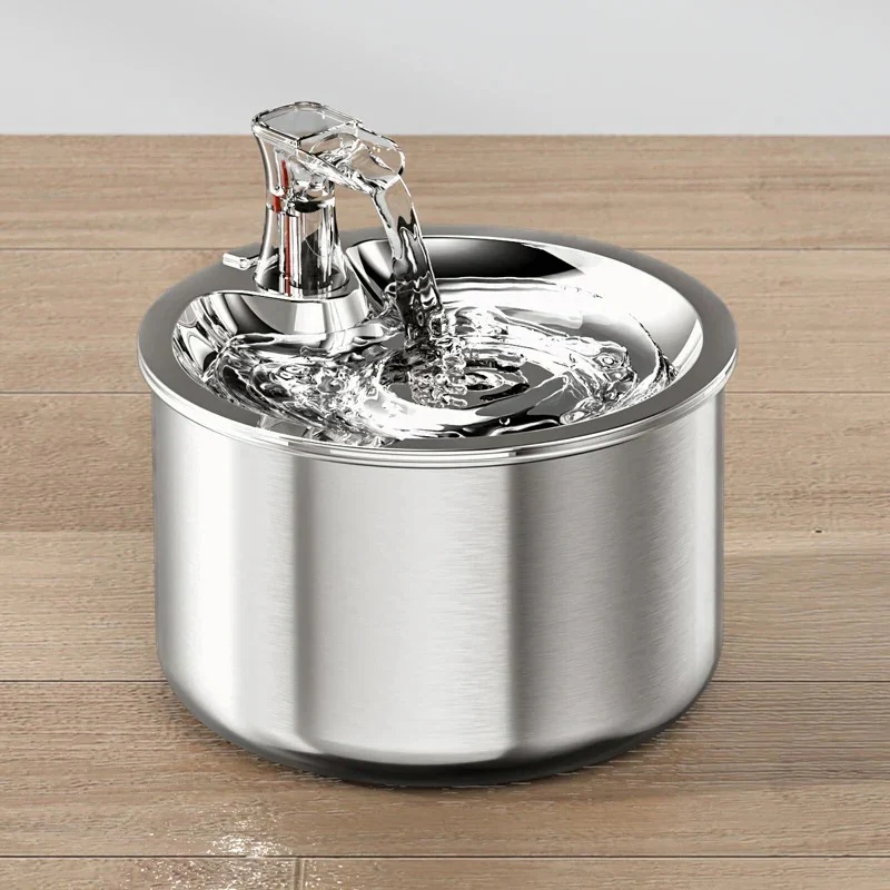 Stainless Steel Cat Water Fountain with Filter and Sensor - Image 5