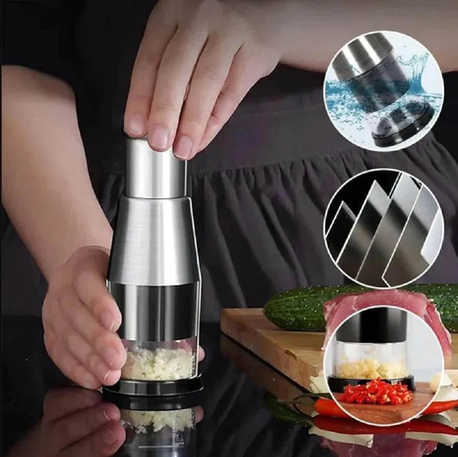 Manual Stainless Steel Food Chopper for Easy Meal Prep - Image 3
