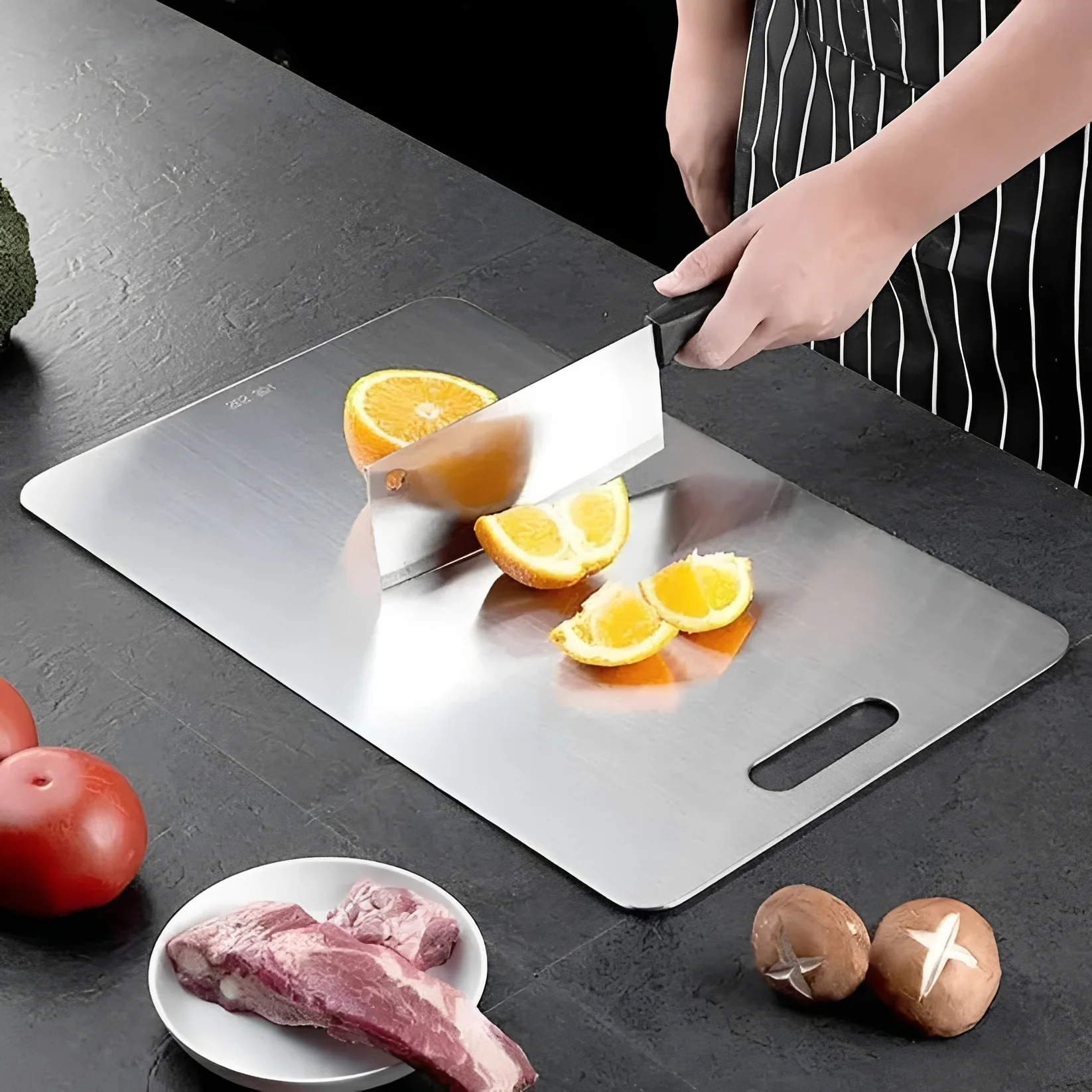 Stainless Steel Kitchen Cutting Board for Meat, Vegetables and Fruit - Image 3