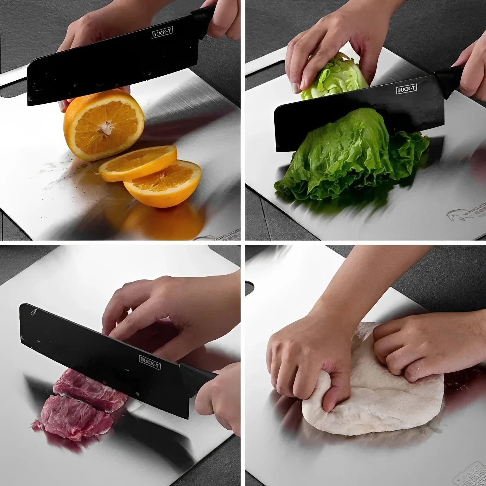 Stainless Steel Kitchen Cutting Board for Meat, Vegetables and Fruit - Image 4
