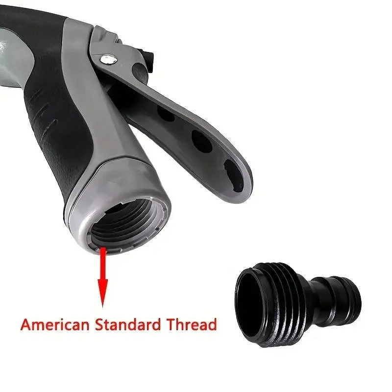 Stainless Steel Garden Hose Nozzle with Long Handle and Spray Modes - Image 6