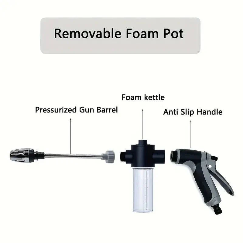Stainless Steel Garden Hose Nozzle with Long Handle and Spray Modes - Image 7