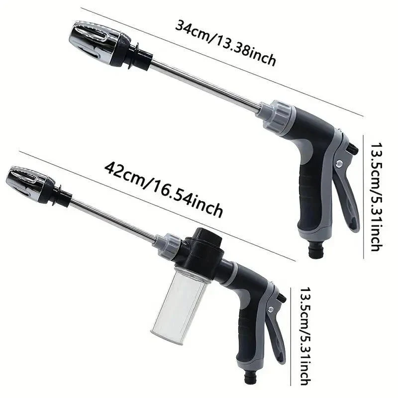Stainless Steel Garden Hose Nozzle with Long Handle and Spray Modes - Image 9