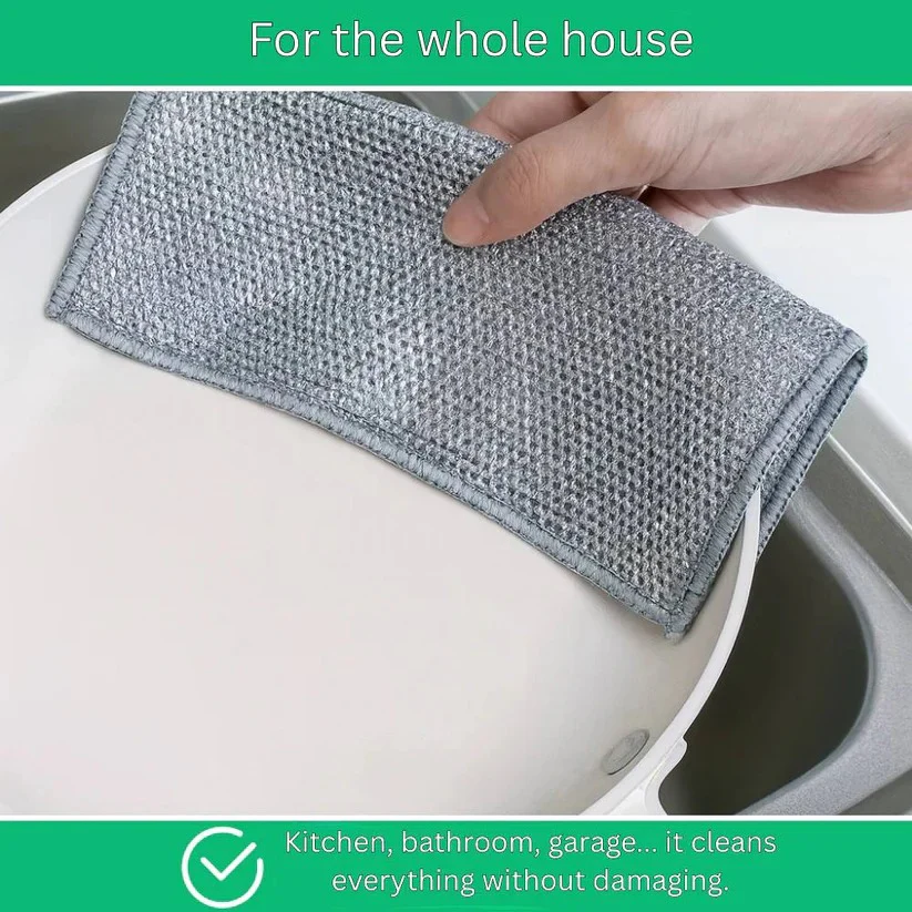 Stainless Steel Reusable Cleaning Cloths for Scratch-Free Surface Scrubbing - Image 2