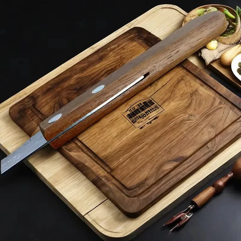 Stainless Steel Steak Knife Set with Wooden Handles & Serrated Edges - Image 2