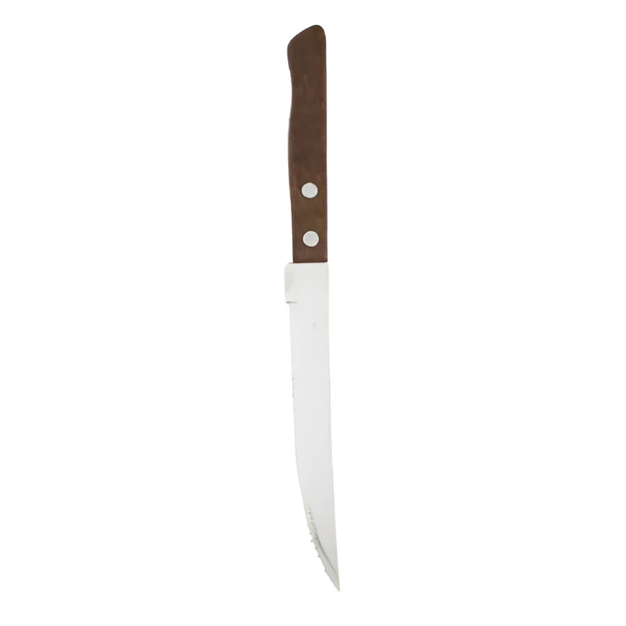Stainless Steel Steak Knife Set with Wooden Handles & Serrated Edges - Image 5
